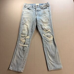 McGuire Denim Womens Jeans 29 Light Wash Distressed Slim Straight